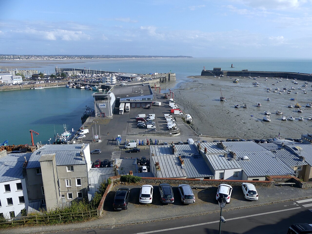 Le port de Granville à marée basse
